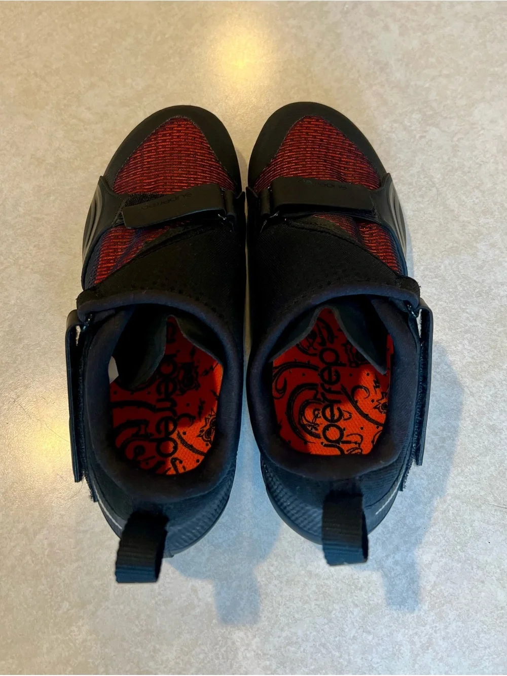 Nike SuperRep Cycle Indoor Cycling Shoes Womens Size 9 Black Red Silver.